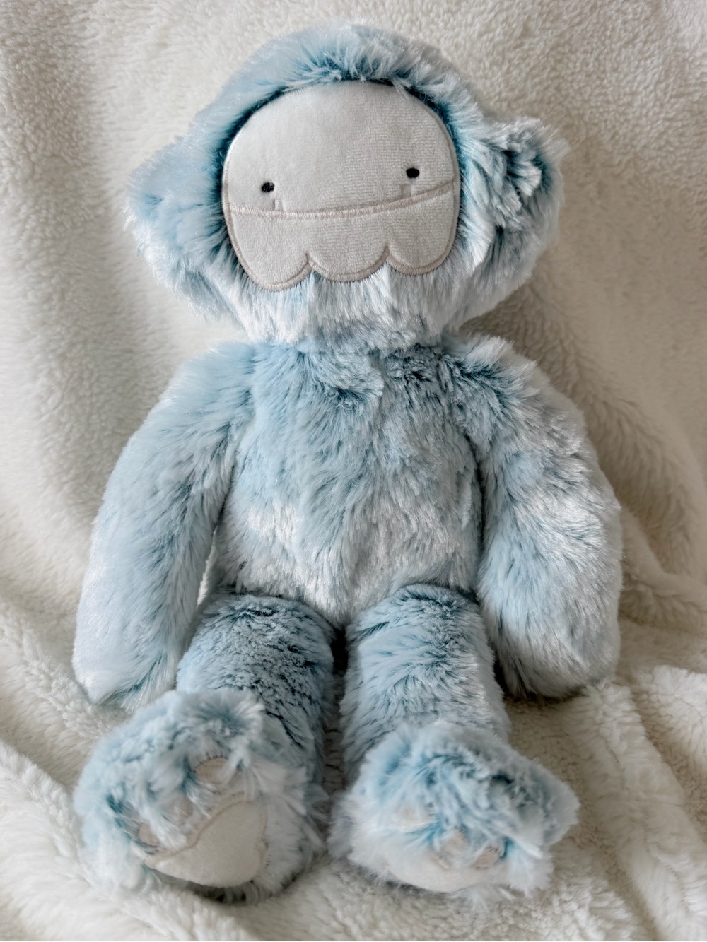 Plush Light Blue Furry Stuffed Animal - Cozy Cuddle Buddy